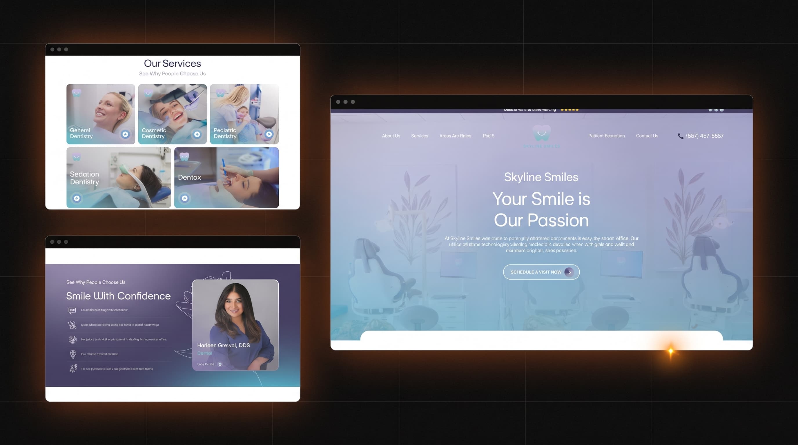Skyline Smiles website showcase